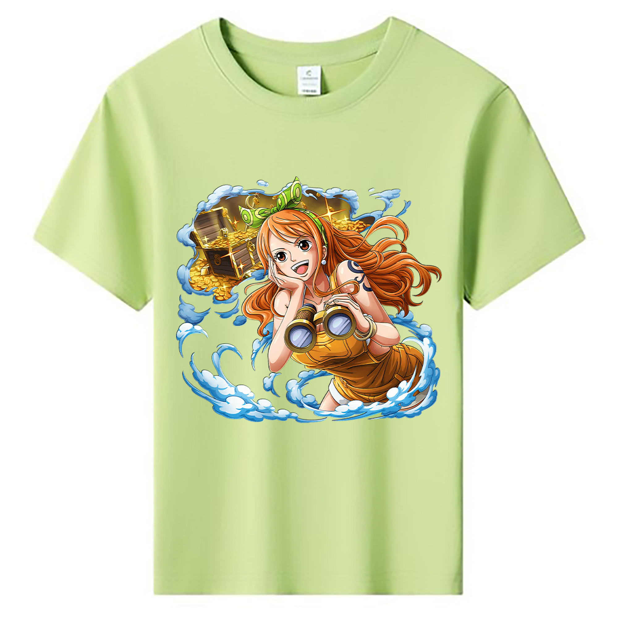 （画像用） ワンピース ナミ ONE PIECE Nami 綿100％キッズTシャツ（フロントプリント）